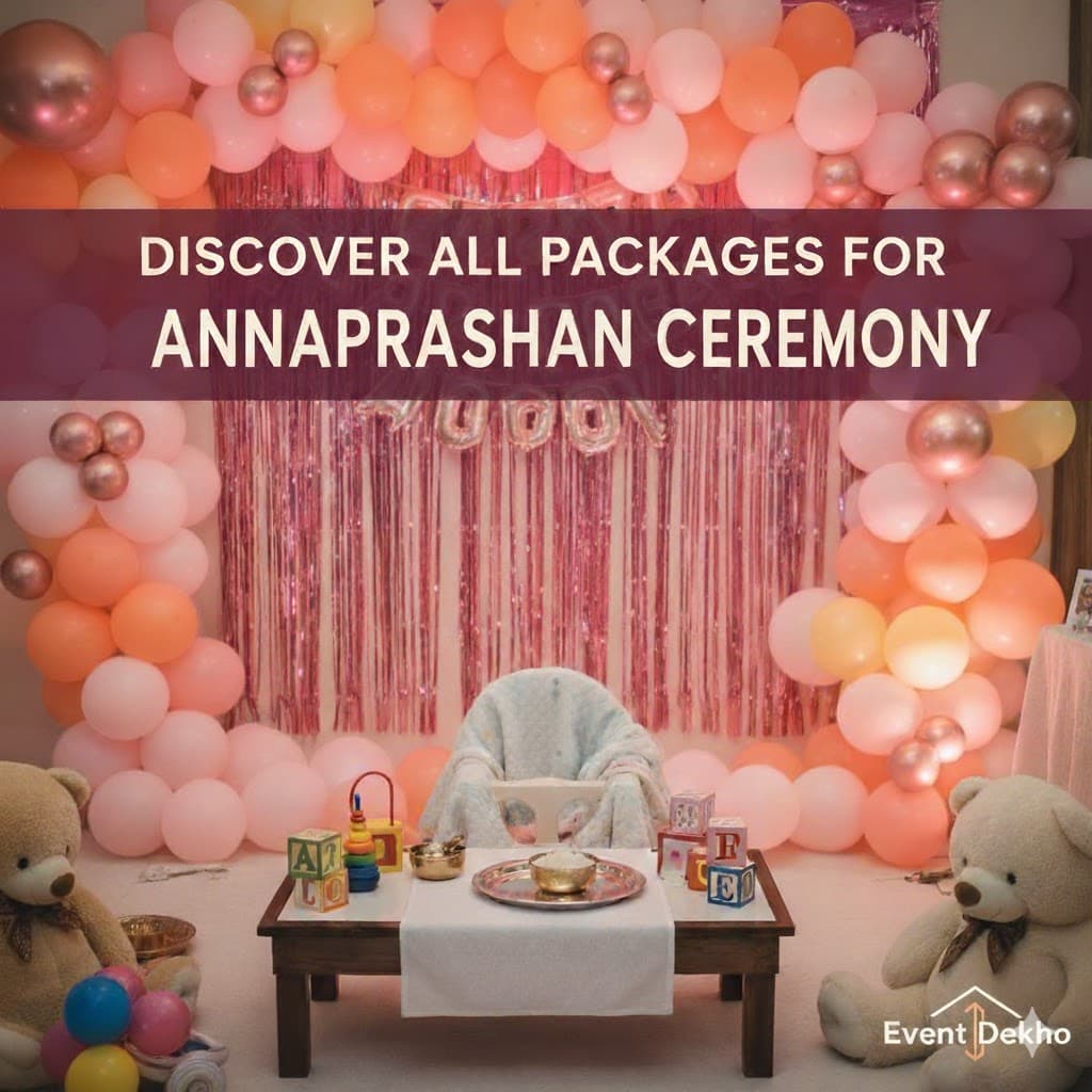 Annaprashan Ceremony Balloon and Decor Setup
