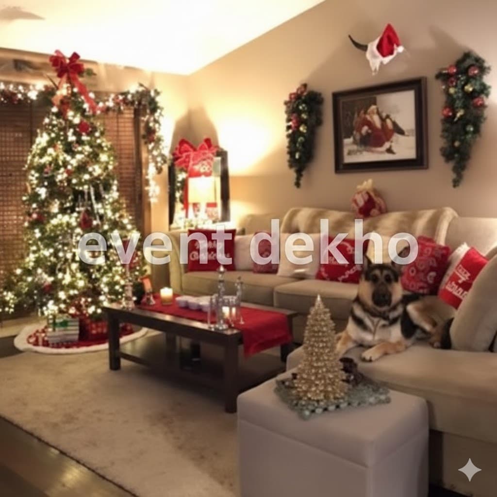 Luxury Christmas Home Decoration Setup