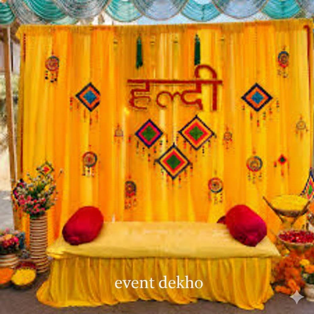 Elegant Yellow Haldi Ceremony Decor Setup