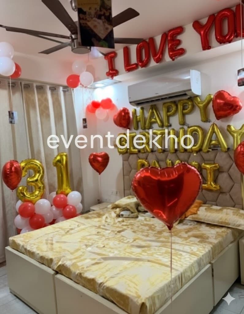 Romantic Birthday Room Decoration Balloon Surprise