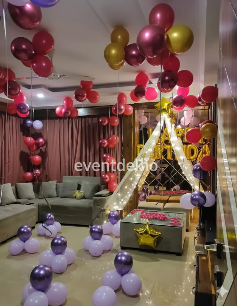 Romantic Canopy Bedroom Decoration Love Surprise Setup