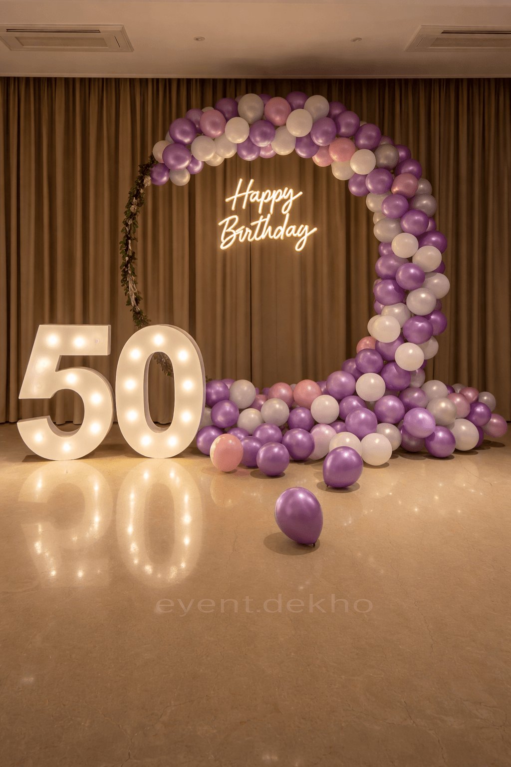 50th Birthday Balloon Ring Decoration