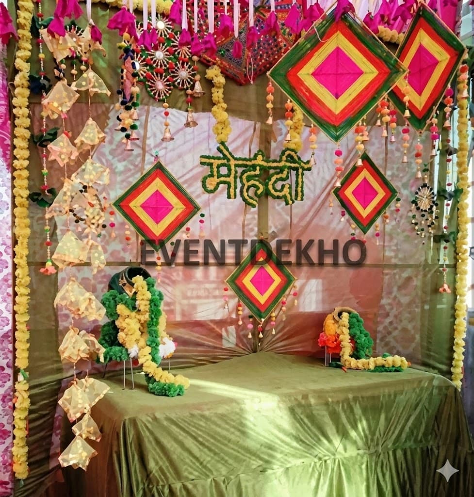 Royal Traditional Mehndi Decoration Setup