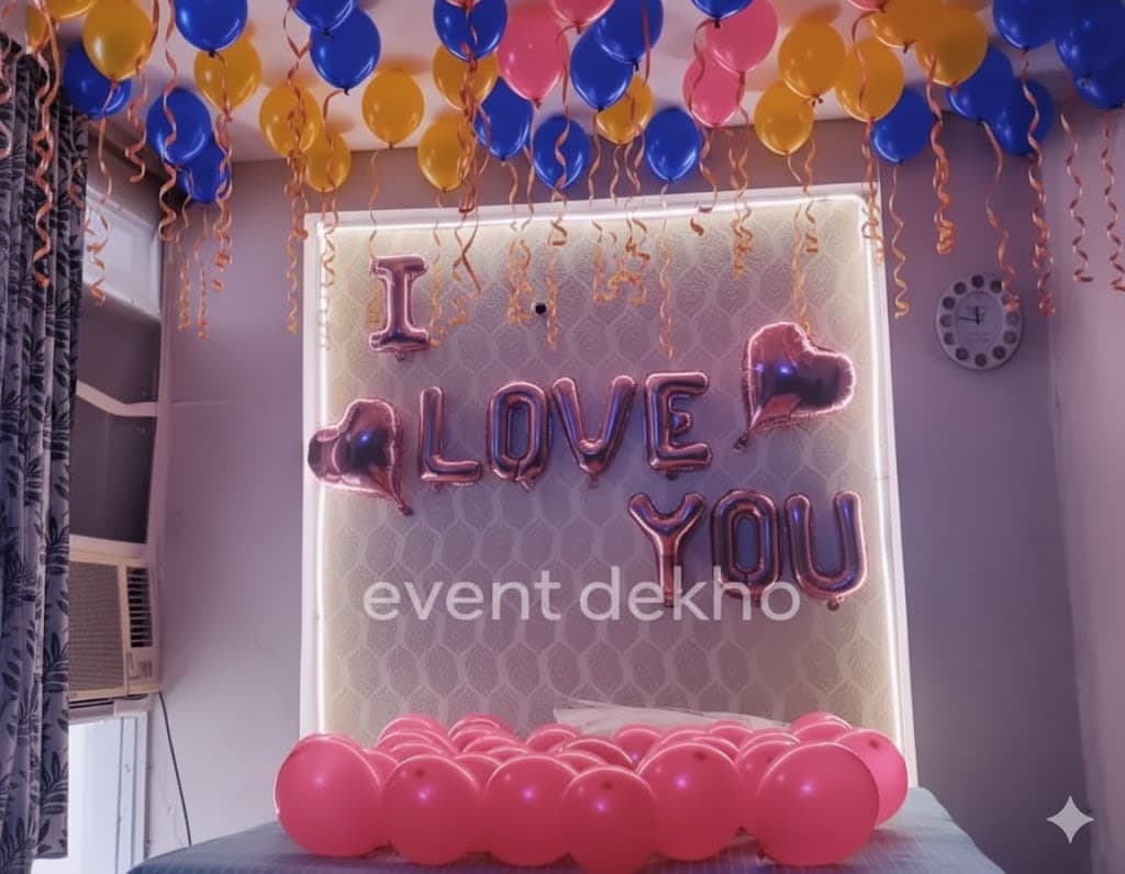 Romantic I Love You Balloon Room Decoration