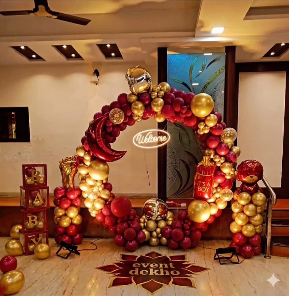 Baby Boy Welcome Balloon Ring Decoration