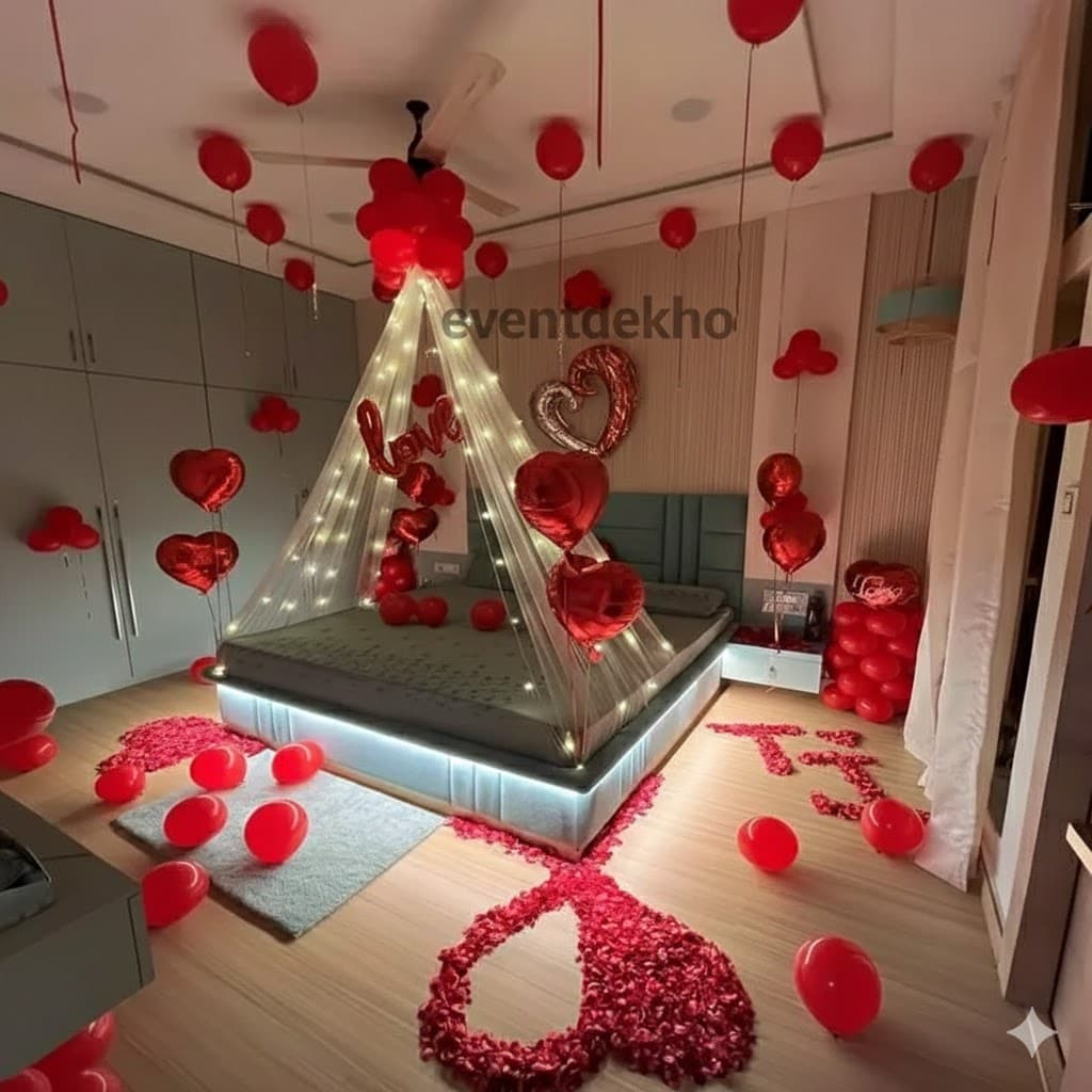 Romantic Canopy Bedroom Decoration Love Surprise