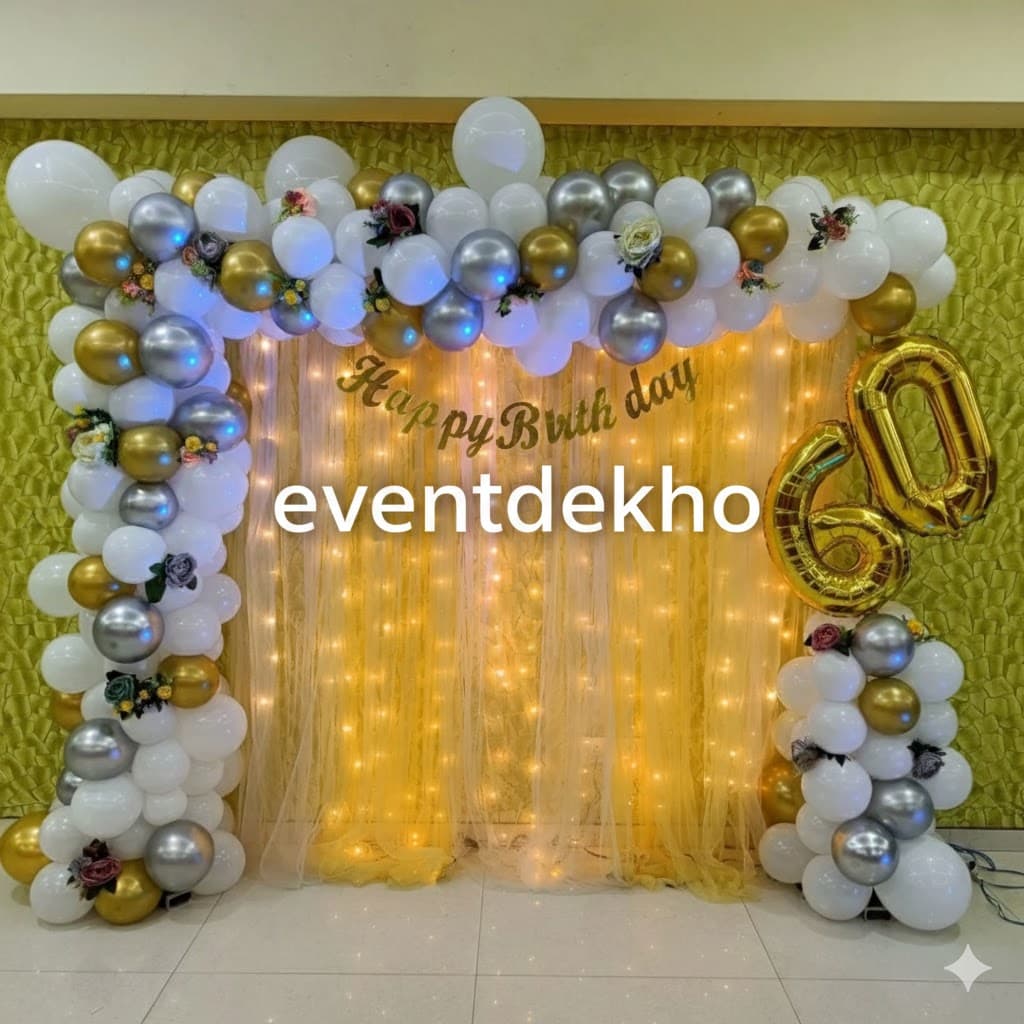 Black Gold Milestone Birthday Setup