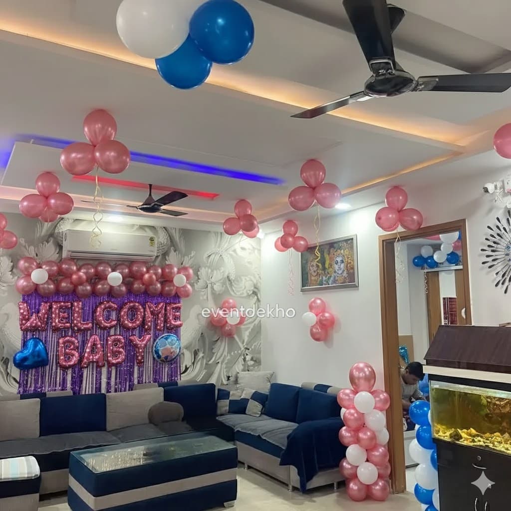 Welcome Baby Rose Gold and White Elegance Decor Package