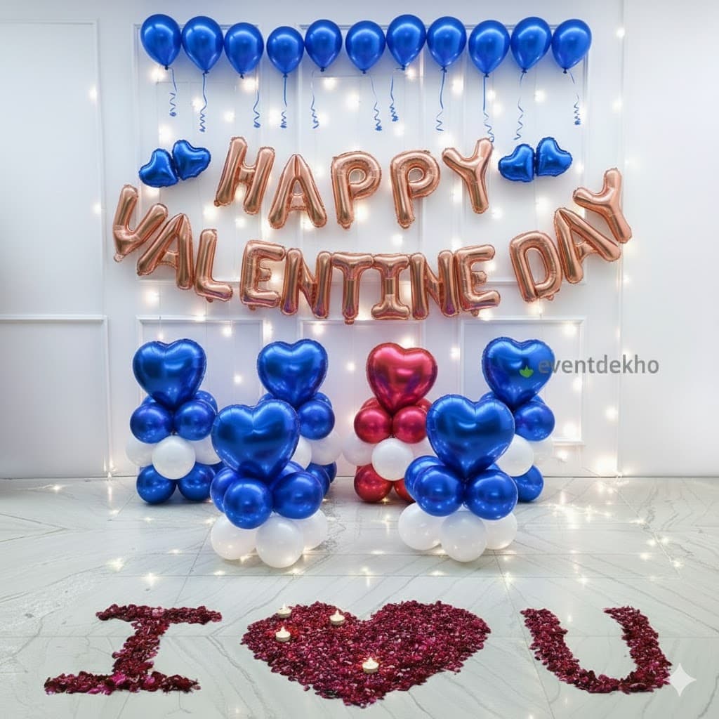 Happy Valentine Elegant Balloon Backdrop Decoration
